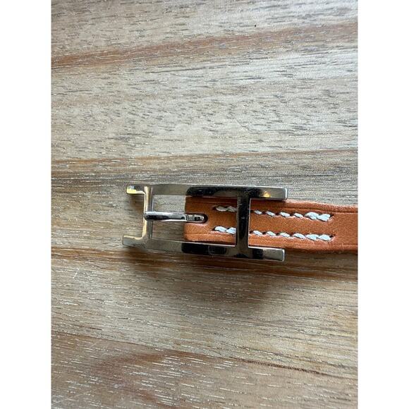 Hermès Hapi Cognac and Silver Triple Tour Bracelet AUTHENTIC comes with box - Picture 10 of 10
